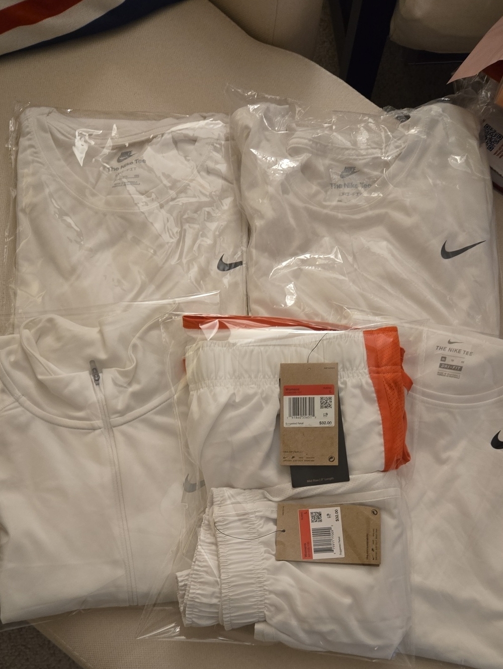 Nike Dri-FIT Women's Run Bundle | 6 Pieces- L/XL/XXL | Shorts, Tops 1/4 Zip. New